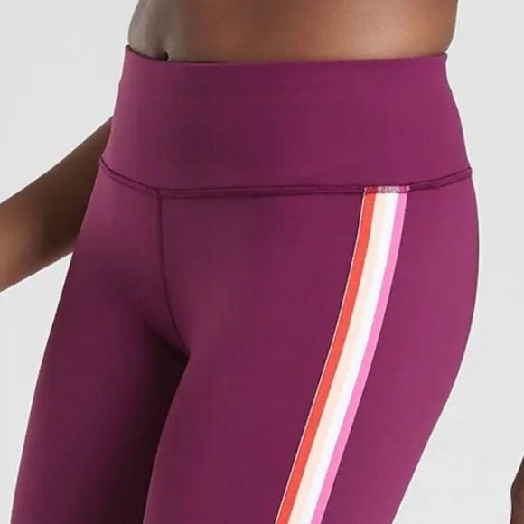 Athleta Purple Side Stripe Contender Capri Leggings - Picture 13 of 13